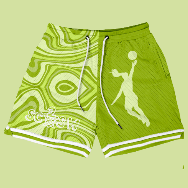Green Grit Game Shorts