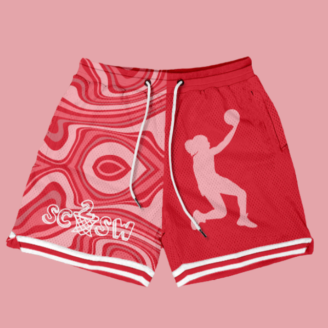 Berry Blaze Mesh Basketball Shorts - Signature Player Graphic