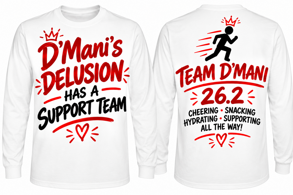 Team D’Mani | Running on Delusion Marathon Shirts